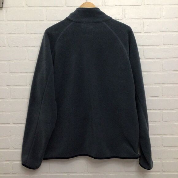 ROOTS Athletics jacket grey blue Large full zip polar fleece sweater - Picture 7 of 12